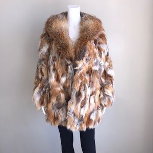 Genuine Red Fox Fur Coat - Large
